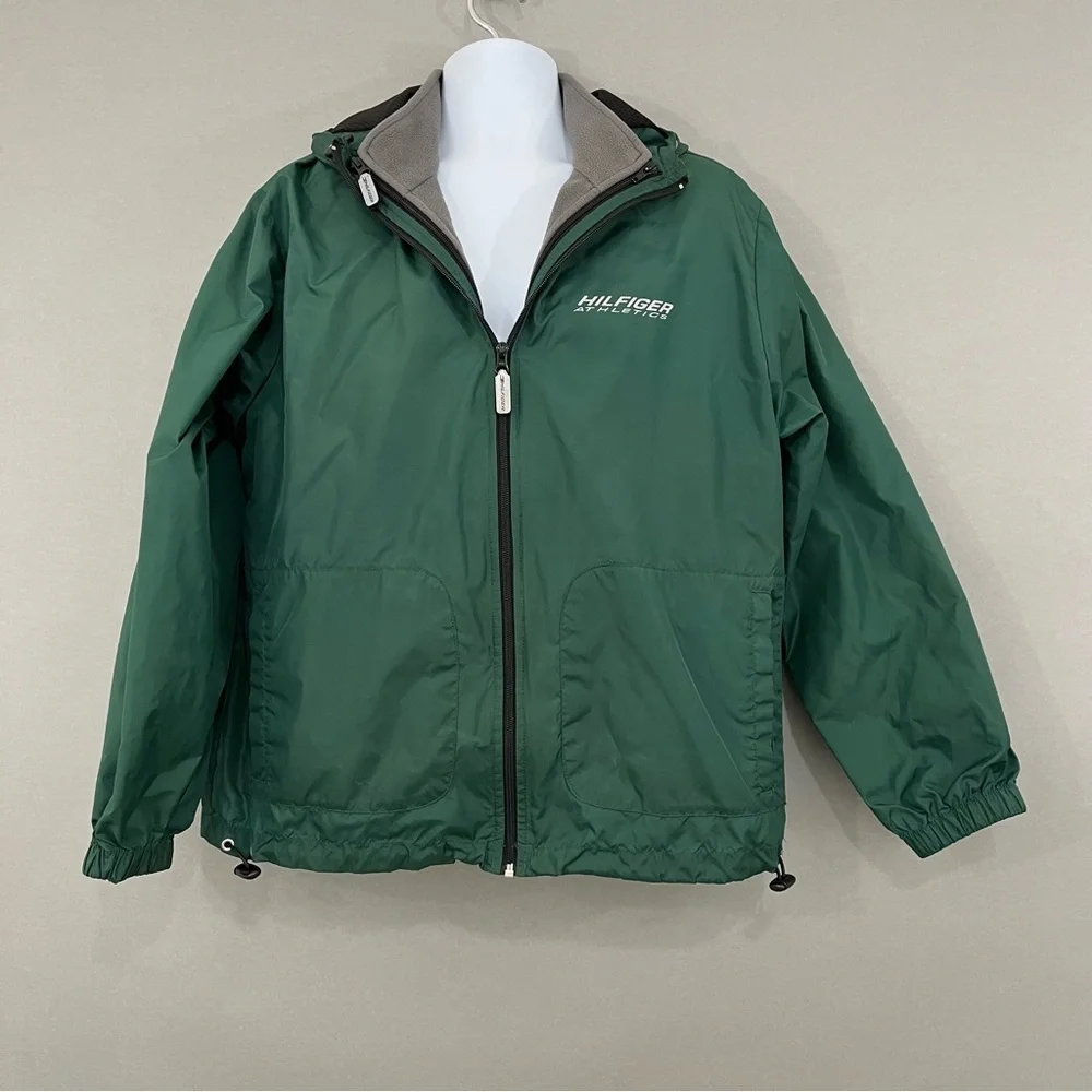 Tommy Hilfiger Athletics Green Zipper Lined Windbreaker Jacket